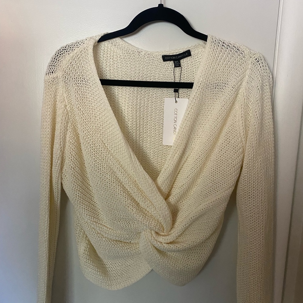 Cotton candy lab cream color sweater